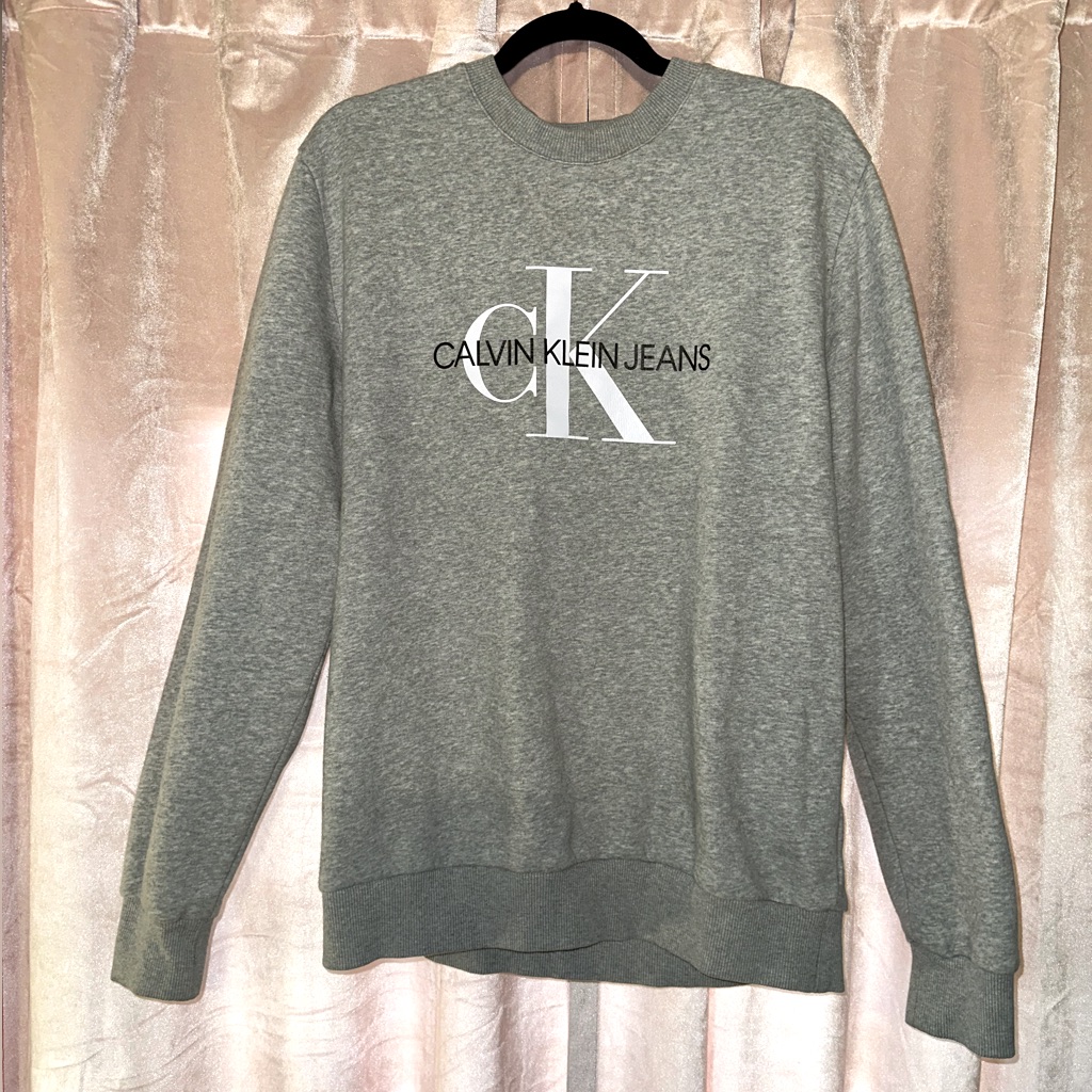 Men’s Grey Calvin Klein Crew Neck Sweatshirt